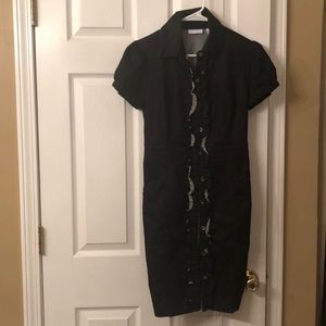 Short sleeved New York & Co dark blue denim dress